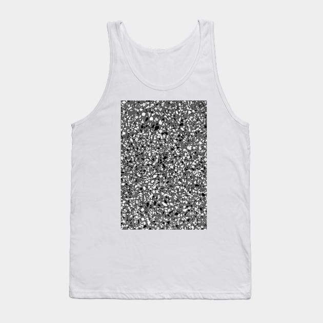 Dark Grey Monochrome Speckles Tank Top by fivemmPaper